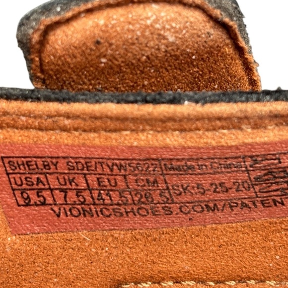 Vionic Shelby Comfort Shoe Size 9.5 Black Suede Leather Mary Janes orthopedic - Picture 5 of 11